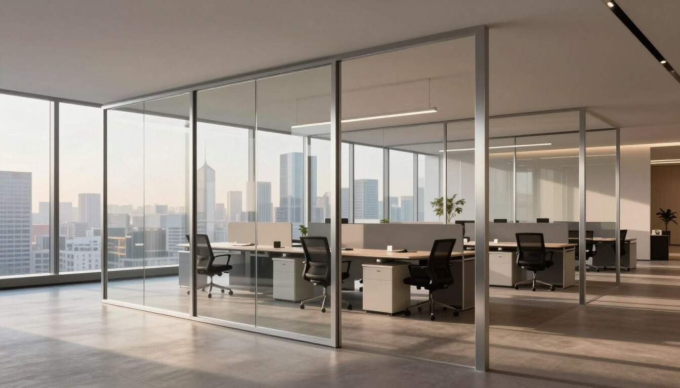 alüminyum ofis bölme profilleri slim seri tasarımı